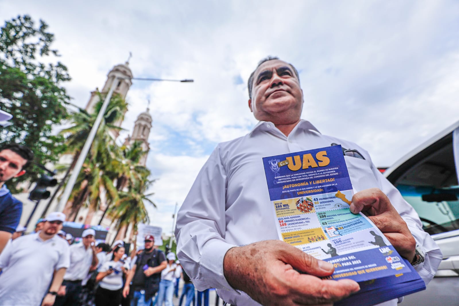 Reprueba rector de la UAS papeletas en marcha “por la paz” en Culiacán