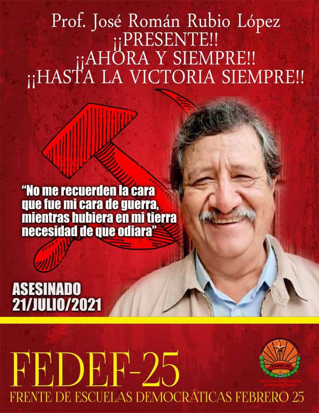A dos años del asesinato del profesor Román Rubio en Sinaloa, aún no hay detenidos y poco se sabe de la investigación