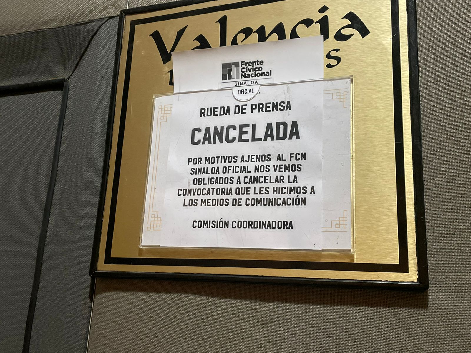 ¡No llega ni el PAN, ni Sergio Torres! Se cancela conferencia de Frente Amplio por Sinaloa
