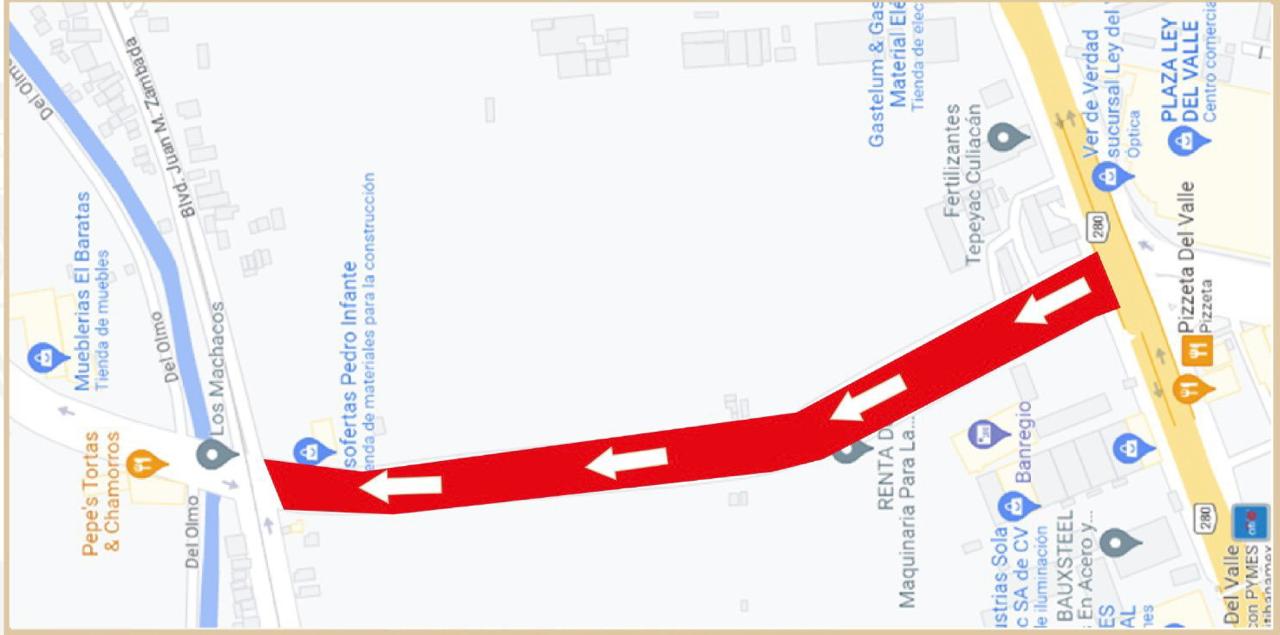 ¡Atención Culiacán! Cerrarán este lunes un tramo del bulevar Pedro Infante