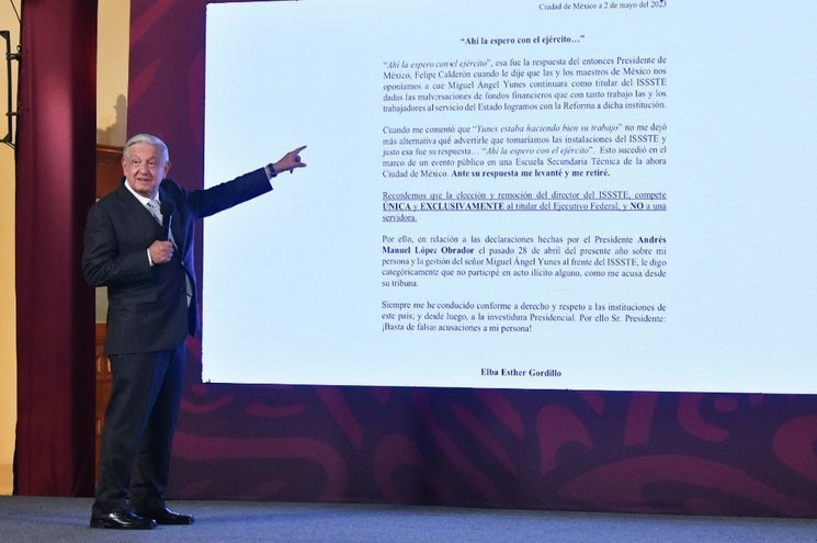 ‘Ahí la espero con el Ejército’, la respuesta de Calderón a Elba Esther por discrepancias del ISSSTE: AMLO