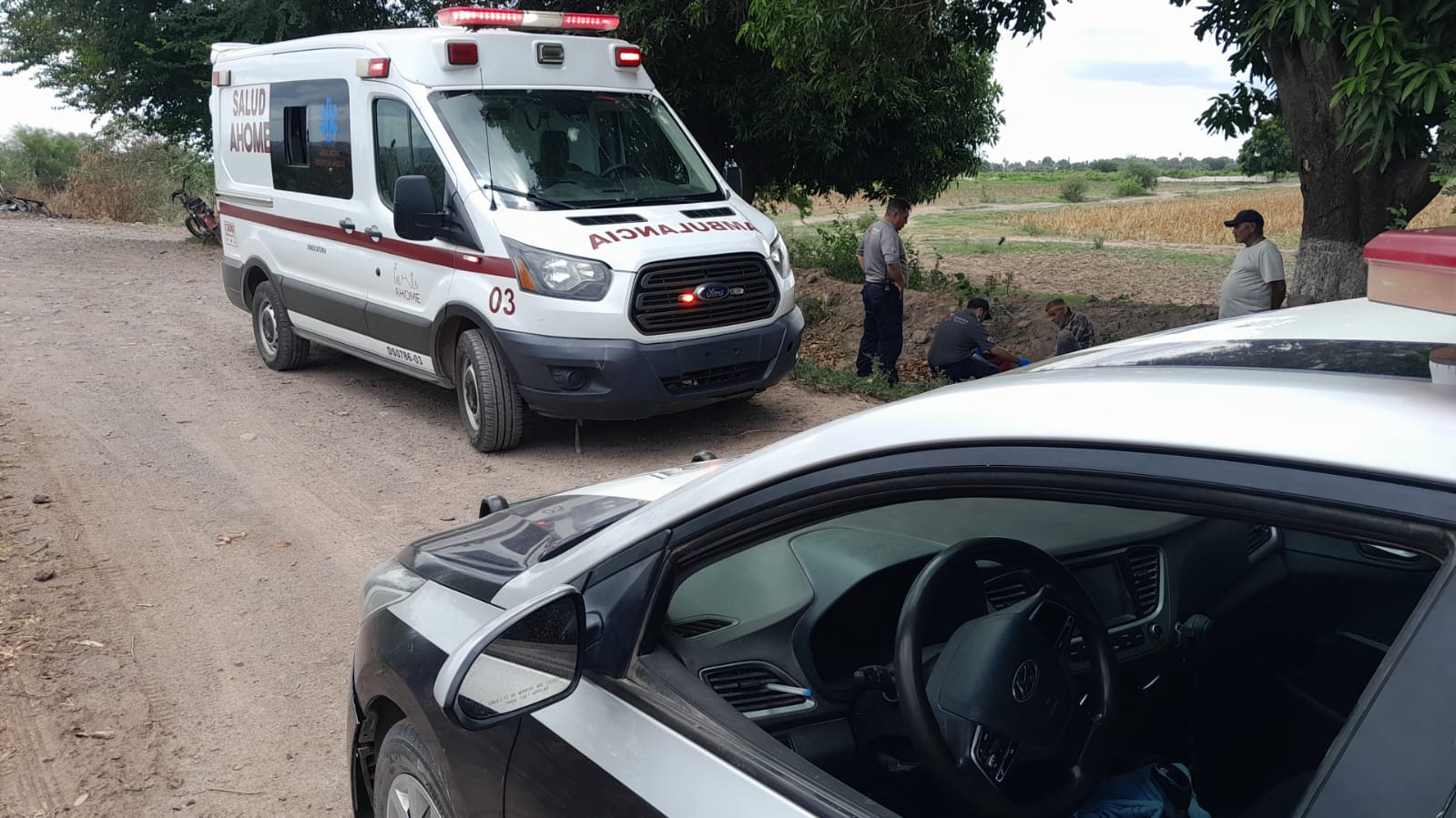 En Ahome, adulto mayor pierde el conocimiento por golpe de calor; paramédicos de SUMMA lo reaniman