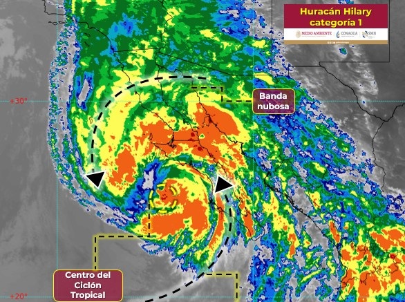 Clima: Huracán ‘Hilary’ se degrada a categoría 1; estas son las alertas para Sinaloa, Baja California y BCS