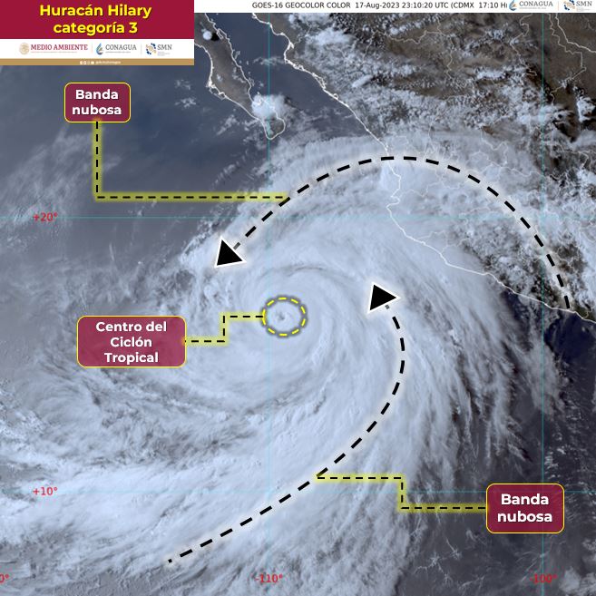 ‘Hilary’ se intensifica y ya es huracán categoría 3; estaría dejando fuertes lluvias en Sinaloa