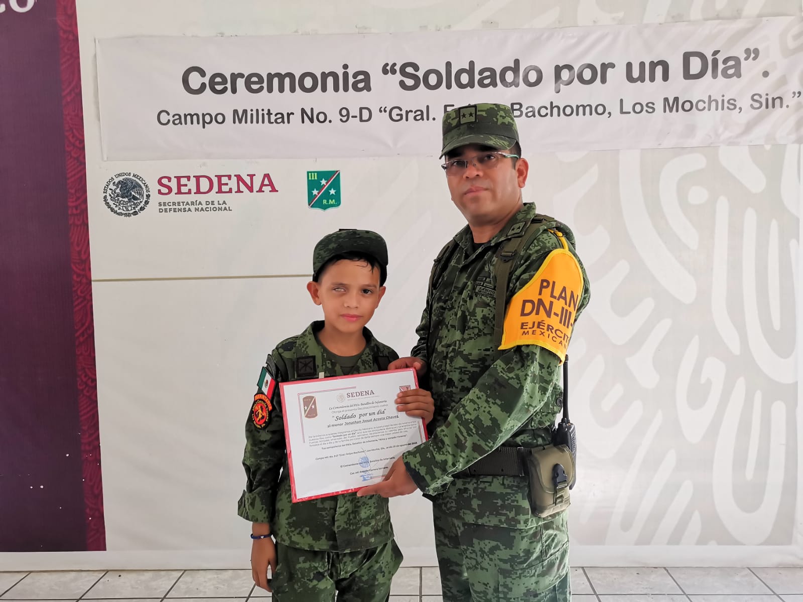 Jonathan Josué cumple su sueño de ser ‘Soldado por un día’