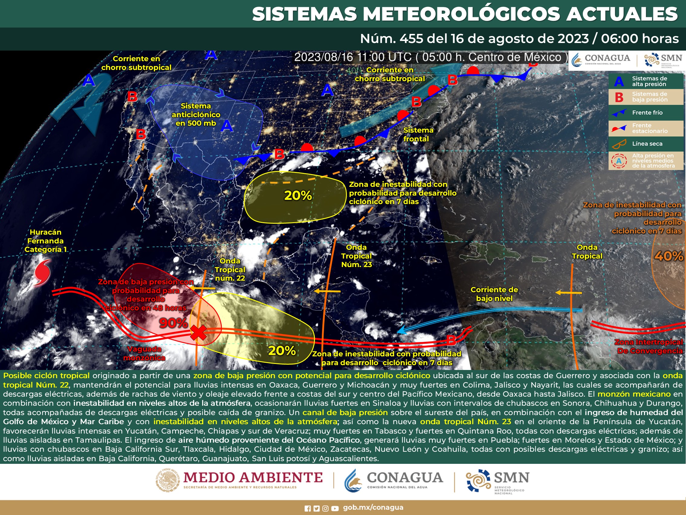 Clima:  Nublado y con lluvias puntuales en Sinaloa el pronóstico para este miércoles