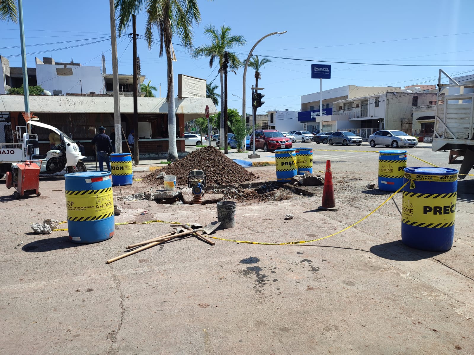 Reparación de socavón frente a Palacio Municipal tiene prioridad; van 32 colapsos en la red de drenaje