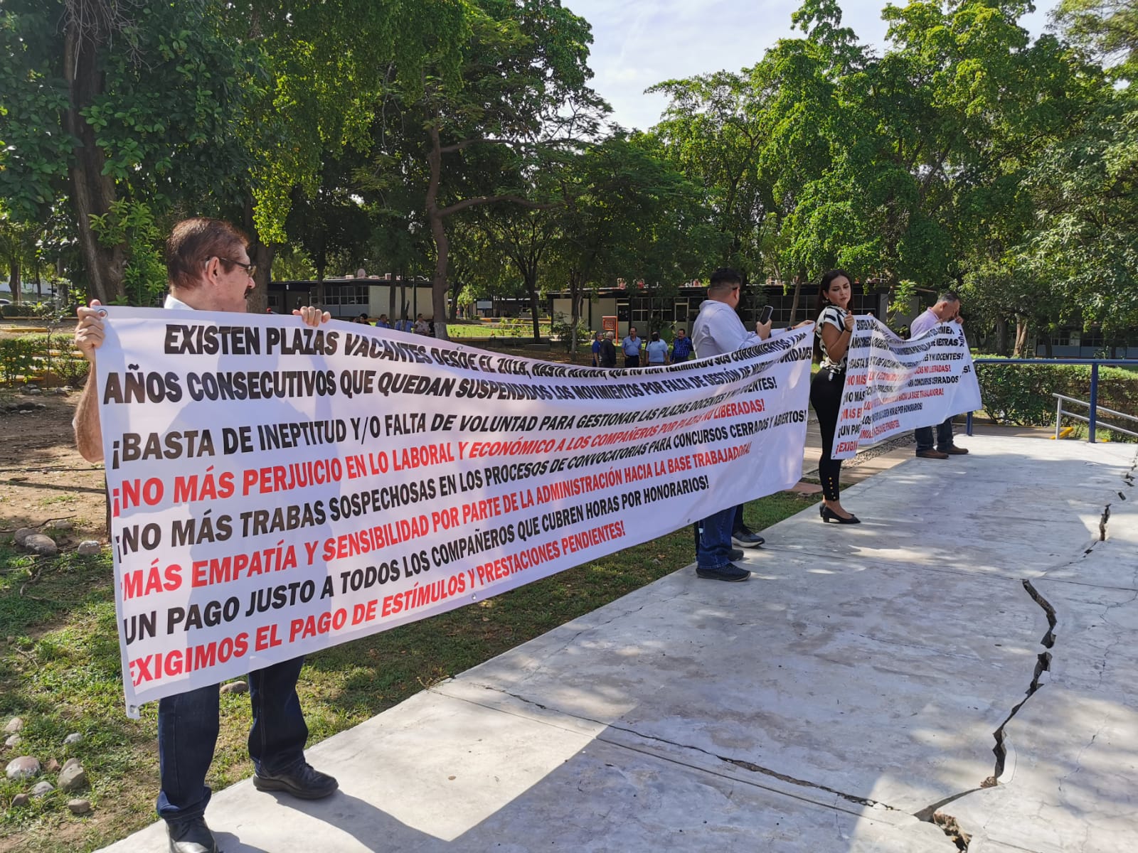 Se manifiestan sindicalizados en contra de la dirigencia del ‘Tec’ de Culiacán; ‘Hay ruptura laboral’ acusan