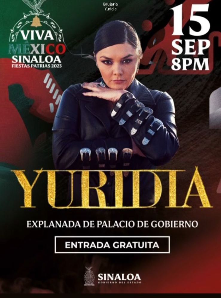 ¡No es fake! Yuridia y La Arrolladora darán el Grito de Independencia en Culiacán