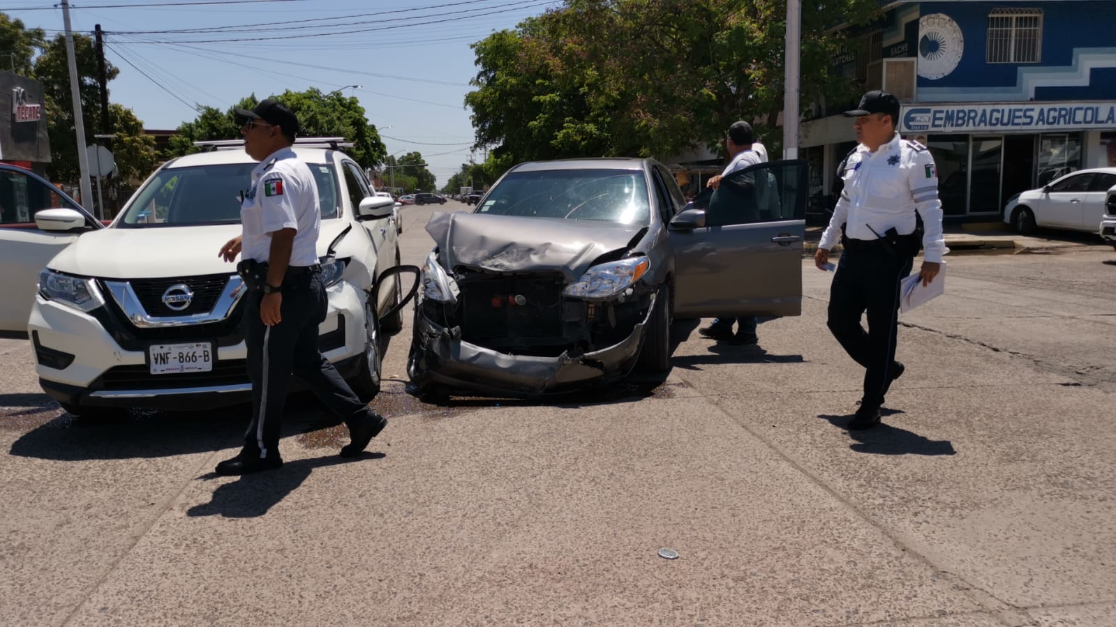 Se registra accidente vial en el sector centro de Los Mochis