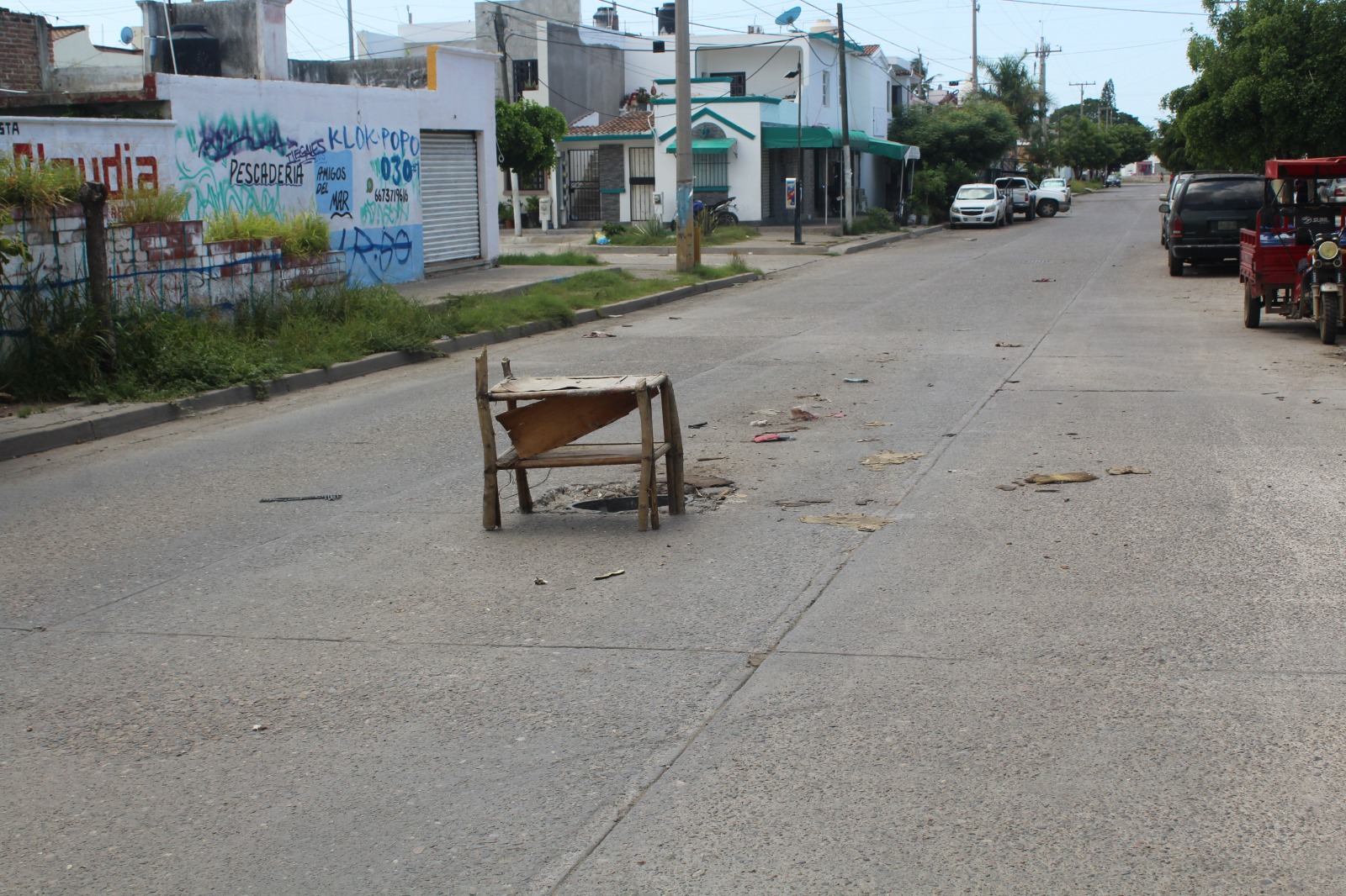 Alcantarilla abierta en el Infonavit Alarcón, de Mazatlán, preocupa a vecinos