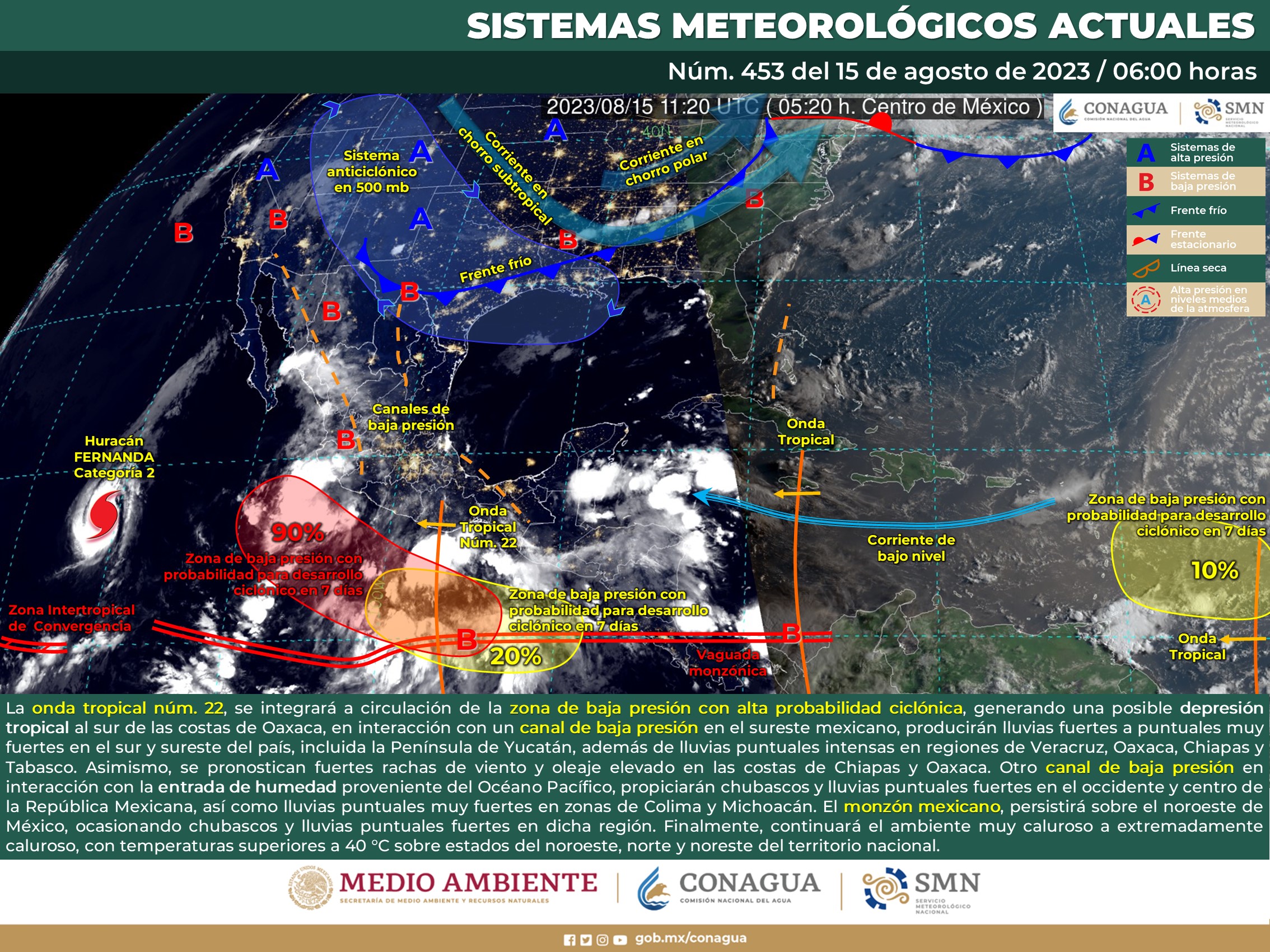Zona de baja presión al sur de Chiapas podría desarrollar un ciclón tropical en el transcurso del día