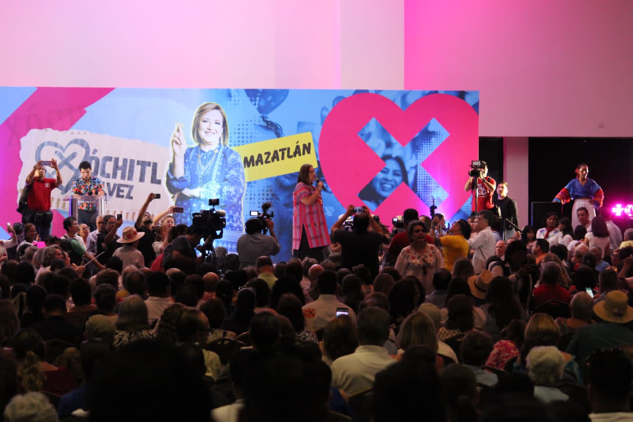 ‘AMLO ya se dio cuenta que le podemos ganar’; lleva Xóchitl Gálvez su mitin en Mazatlán