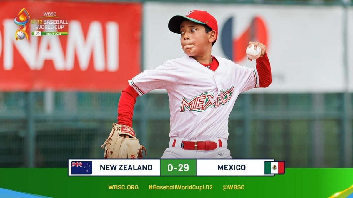 Sinaloense luce en paliza de México sobre Nueva Zelanda en el Mundial de Beisbol Sub 12