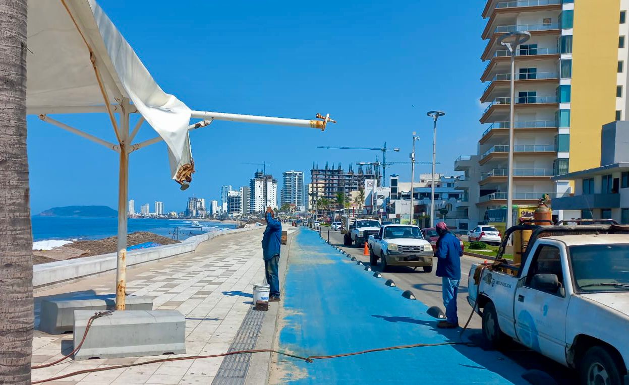Le darán manita de gato al malecón de Mazatlán al retirar estructuras dañadas para mejorar la imagen