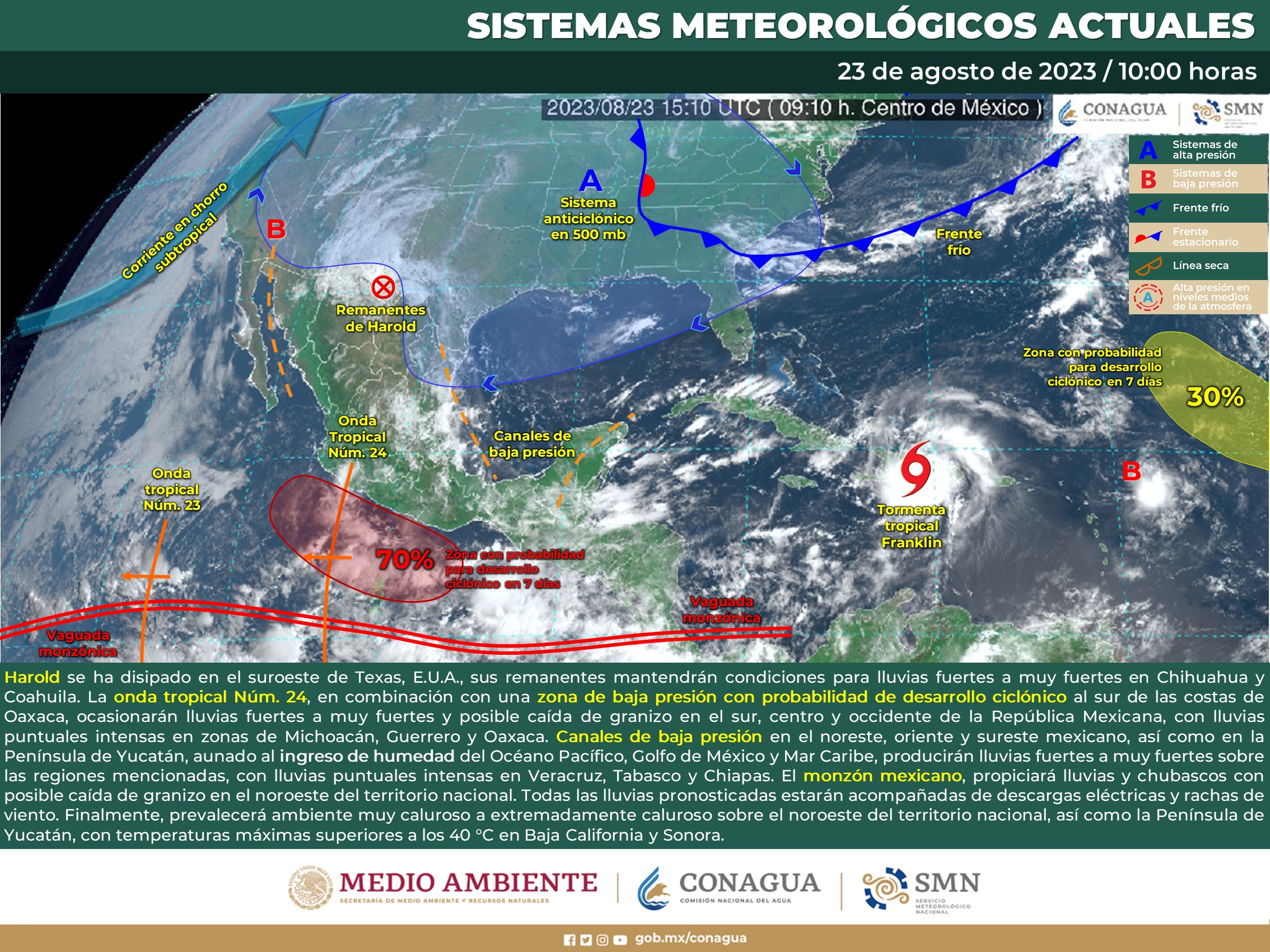 Zona de inestabilidad al sur de México, podría dejar lluvias para Sinaloa este fin de semana: Ernesto Castro