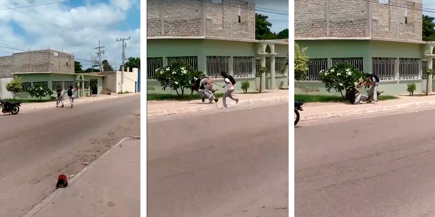 A machetazos se pelean cuatro estudiantes de preparatoria en El Guayabo, Ahome; van dos peleas en la semana