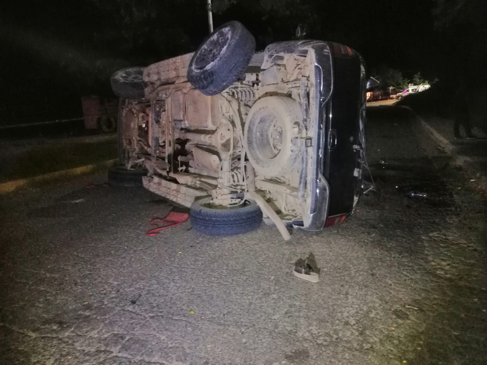 Accidente tipo volcadura deja a una mujer sin vida en la cabecera municipal de Choix