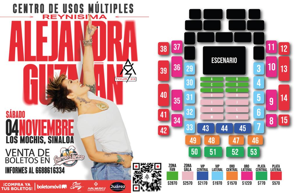 Alejandra Guzmán, se presentará en el CUM de Los Mochis, ‘Reynisima’ el concierto de 35 años de trayectoria