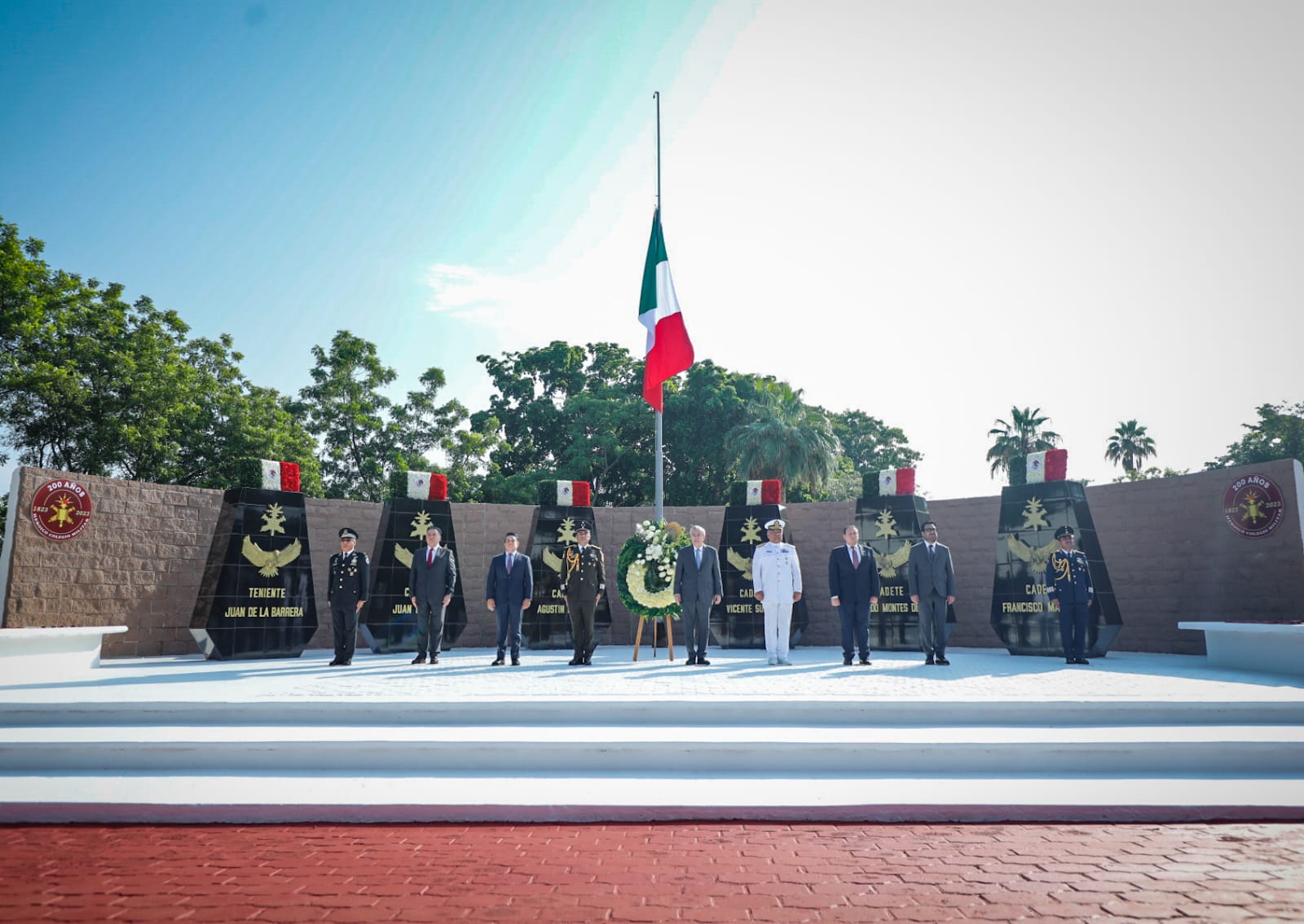 Militares en la Ceremonia del 176 aniversario de la Gesta Heroica de los Niños Héroes de Chapultepec en Culiacán