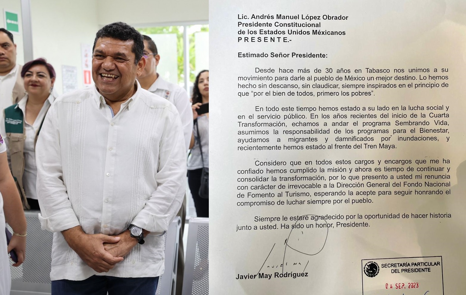 Javier May se va de Fonatur, AMLO lo ‘destapa’ para de la gubernatura de Tabasco; Tren Maya tiene nuevo director