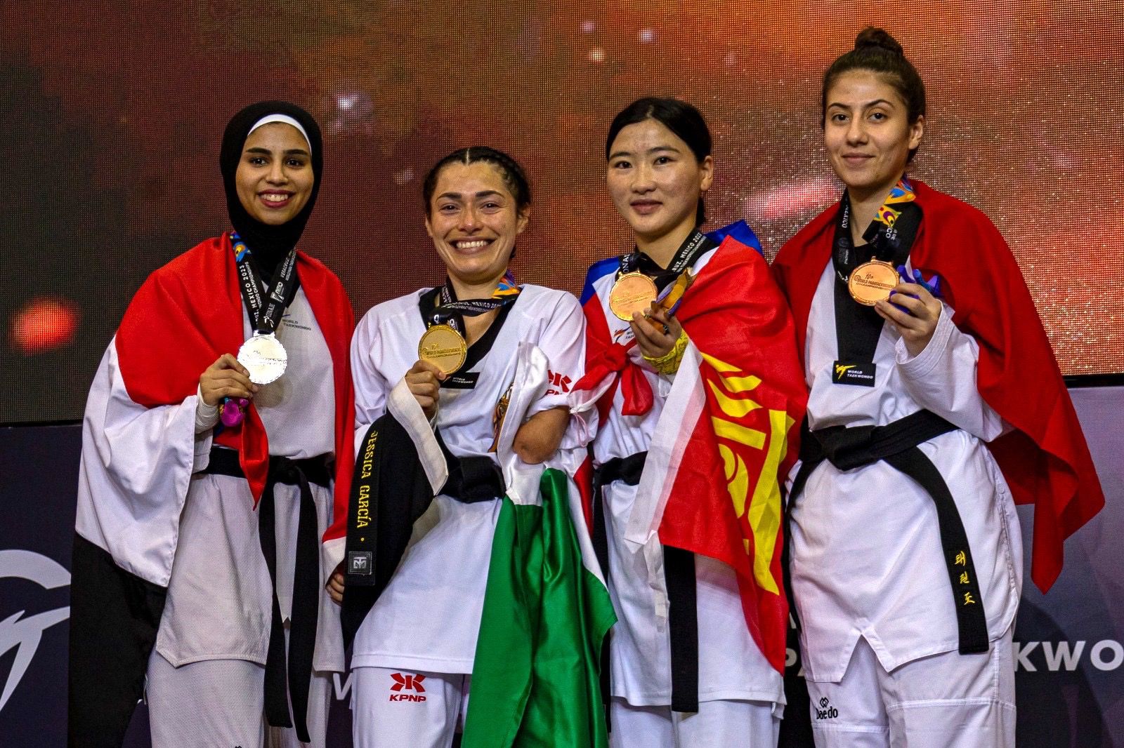 Jessica García es la primera mujer en ganar oro en mundial de Para Taekwondo