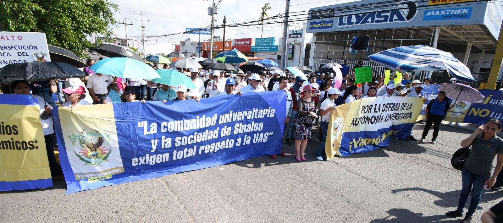 Replican en Mazatlán protesta estatal de la UAS por ‘defensa de la autonomía’