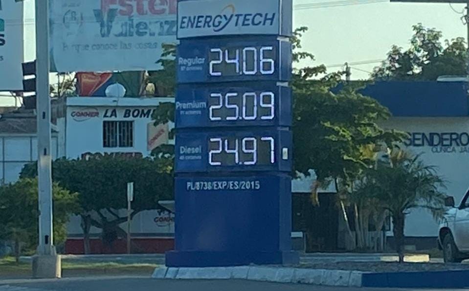 Se encarece aún más la gasolina en Los Mochis; amanece arriba de 24 pesos el litro de Magna