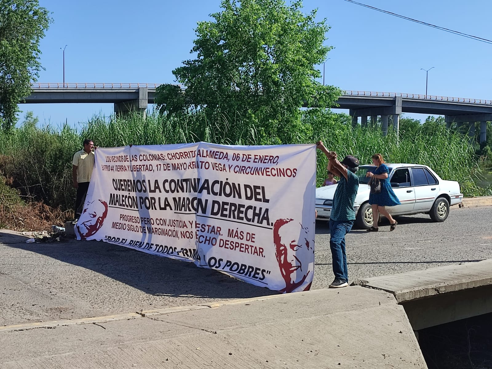 ¡Fueron escuchados! Se hará primero la continuación del margen derecho del río en Guasave