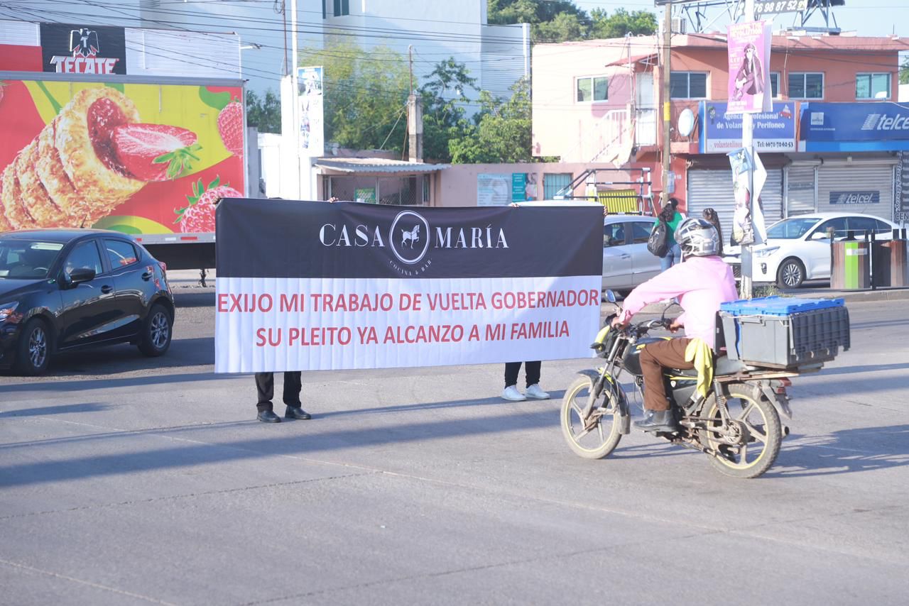 ‘Exijo mi trabajo de vuelta gobernador’: Trabajadores de Casa María se manifiestan en Culiacán