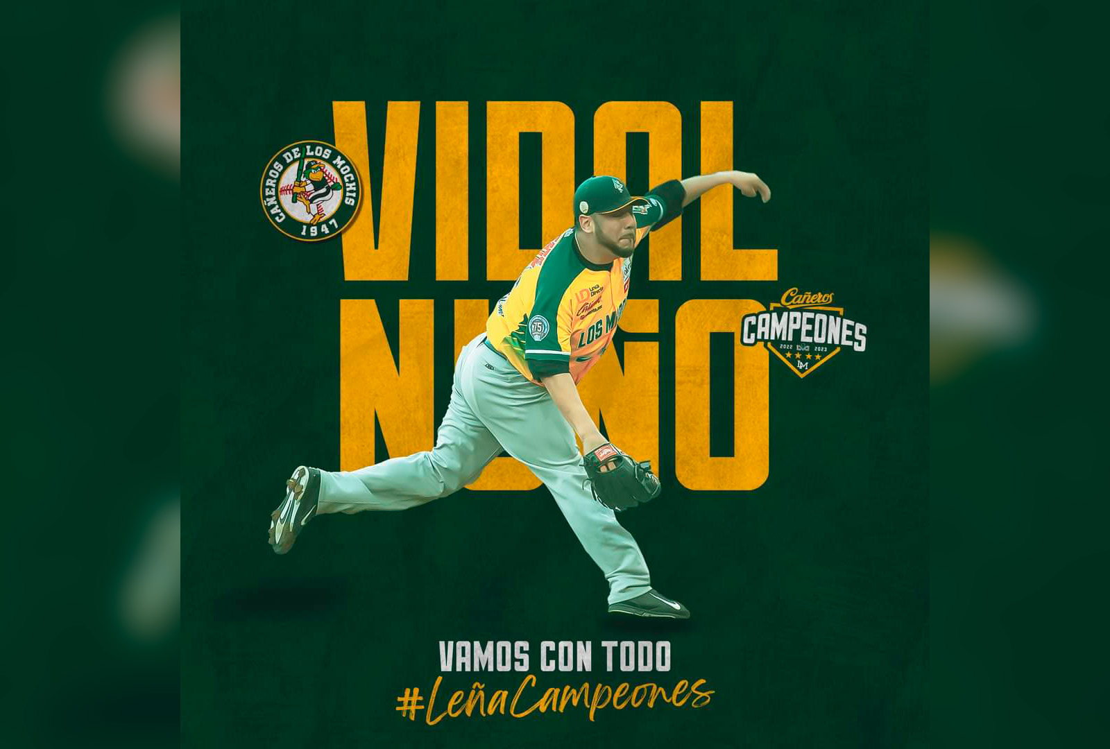 Pitcheo de calidad reforzará a los campeones de la LMP, Vidal Nuño y Conner Greene jugarán con Cañeros