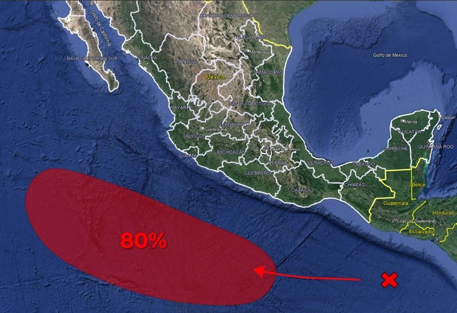 Conagua mantiene en vigilancia zona de baja presión con potencial ciclónico, en el Pacífico
