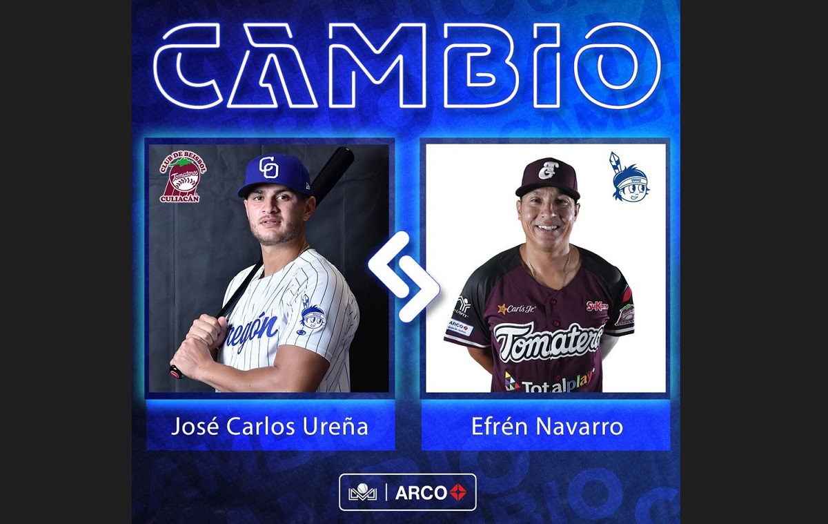 Tomateros de Culiacán y Yaquis de Obregón realizan cambio de cara a la próxima temporada de la LMP