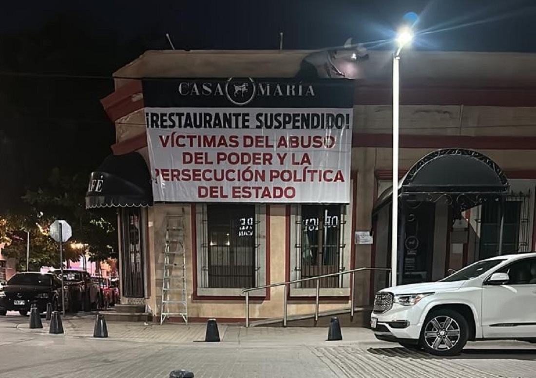 “Restaurante suspendido, víctimas del abuso del poder”: Responde Casa María a clausura de Coepriss
