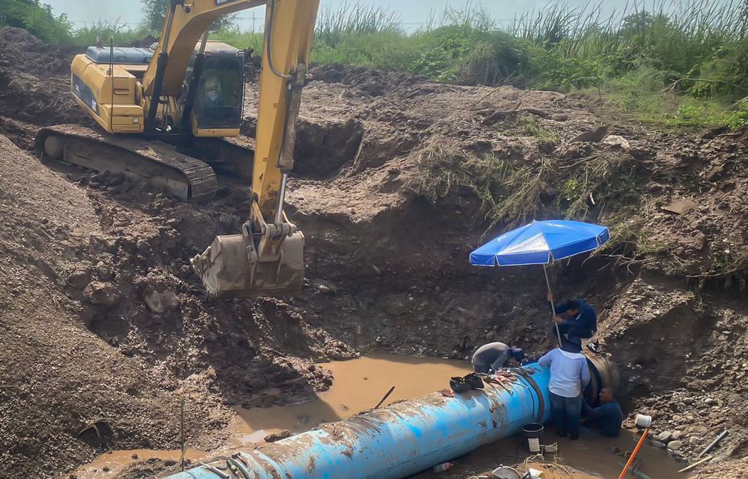 Concluye reparación de tubería en planta San Lorenzo de Culiacán; se restablece suministro de agua