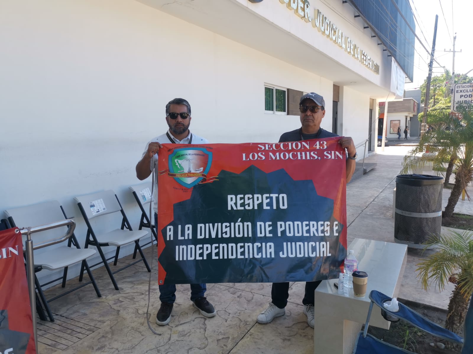 Continúan con las manifestaciones de trabajadores del Poder Judicial de la Federación en la zona norte