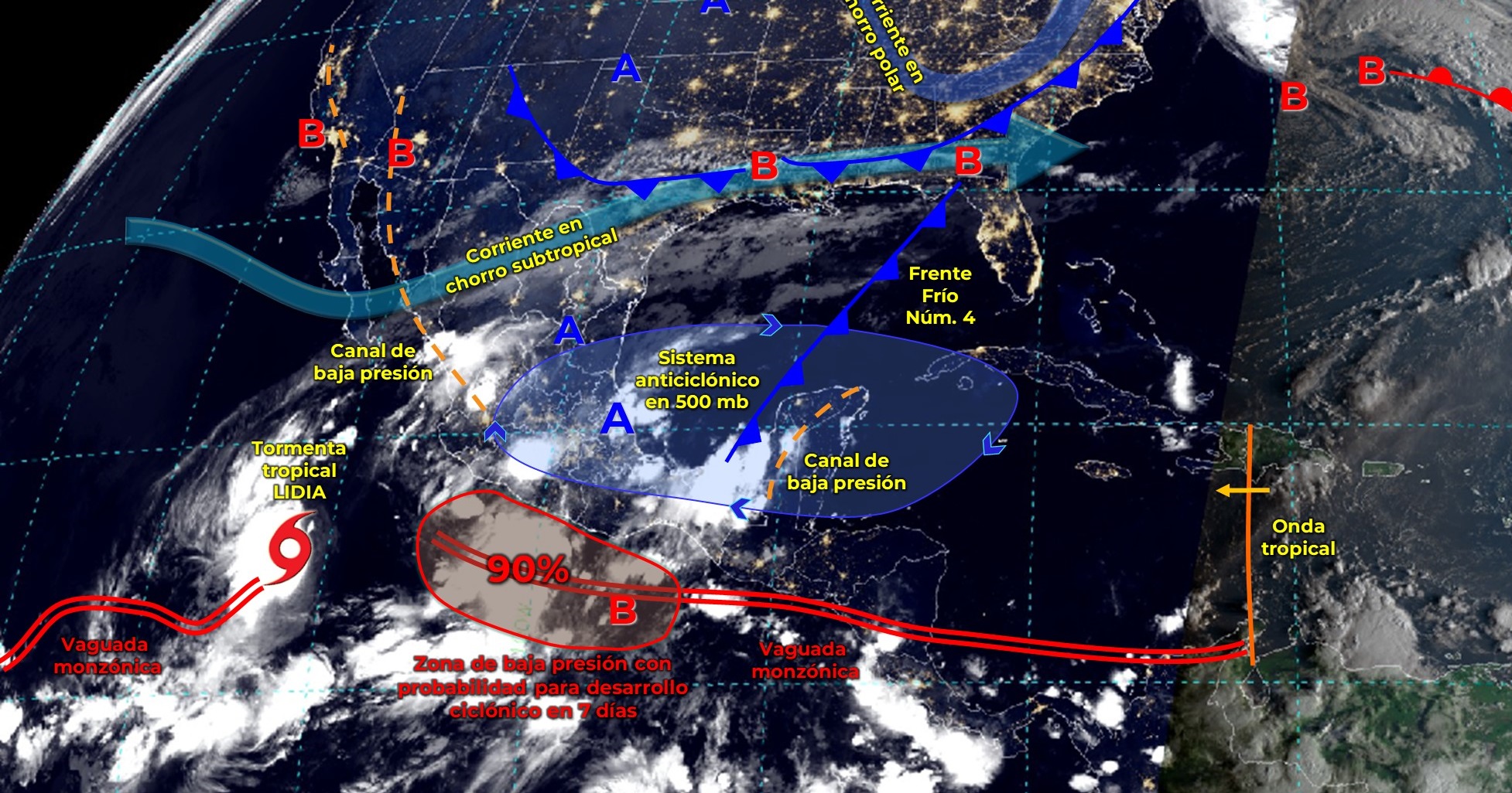Pronóstico del Clima: Cielos nublados, lluvias y calor este sábado en Sinaloa; así el reporte de ‘Lidia’