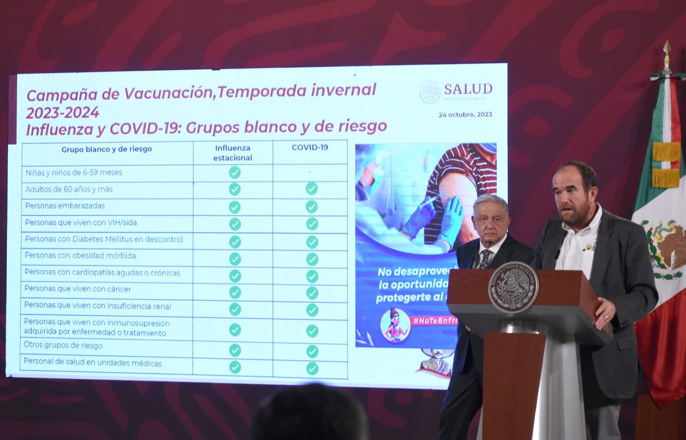 ¿Quiénes deben vacunarse contra la Influenza y COVID? Estos son los grupos de riesgo