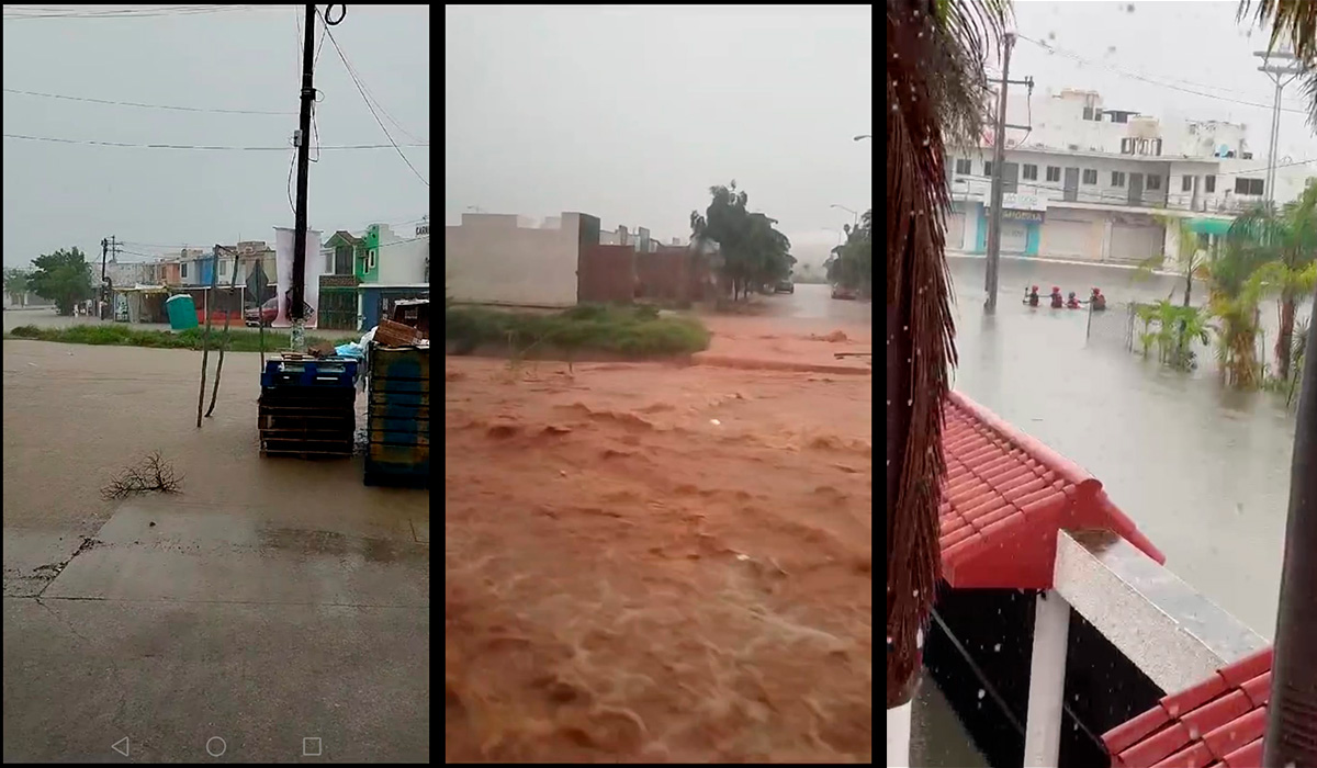 Lluvias de ‘Norma’ alcanzan a Mazatlán e inundan vialidades principales