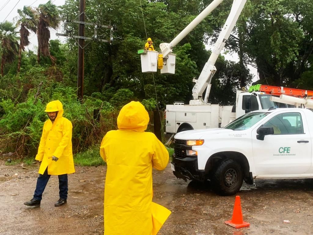 CFE restableció el suministro eléctrico al 83 por ciento de usuarios afectados en Baja California Sur tras paso de “Norma”