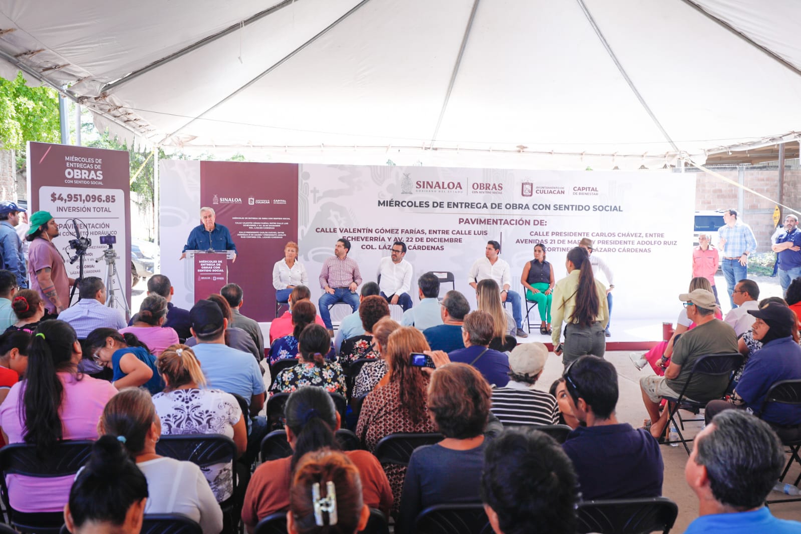 “Nosotros no cobramos ni 5 centavos”: Rocha y alcalde entregan obras en Culiacán