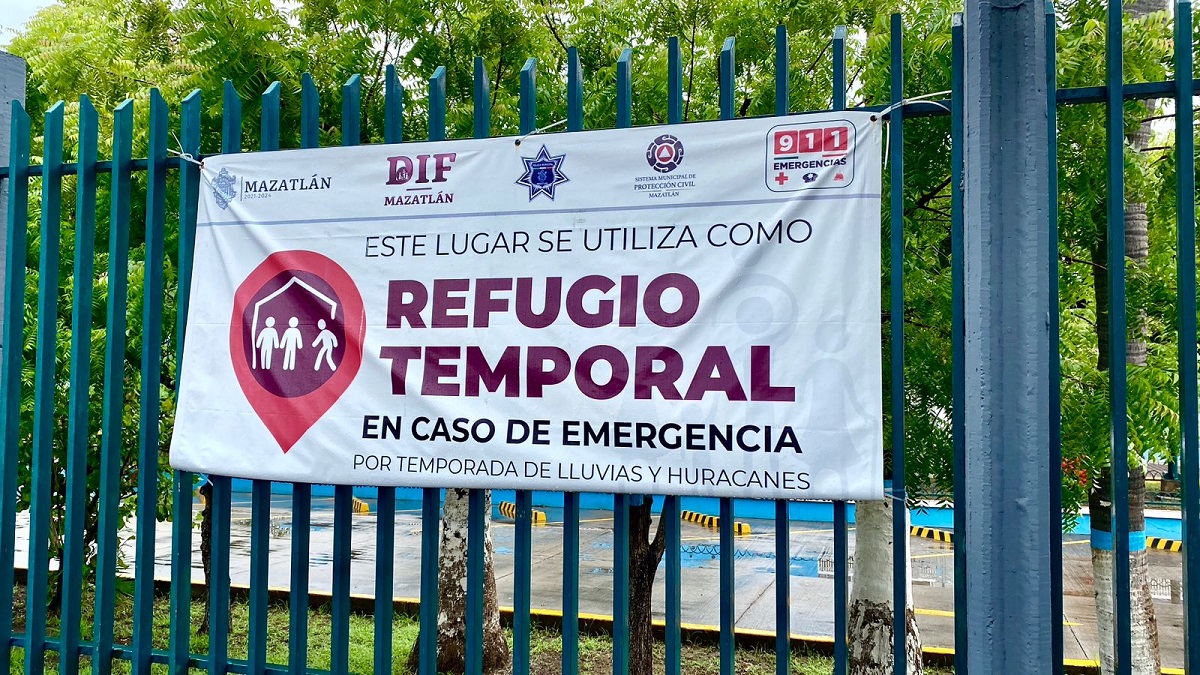 Habilitan refugios temporales en Mazatlán para resguardar a la población por ‘Norma’