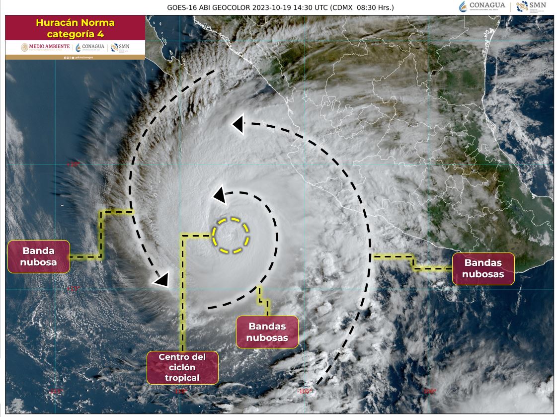 Ahome se mantiene en alerta verde por la presencia del huracán ‘Norma’