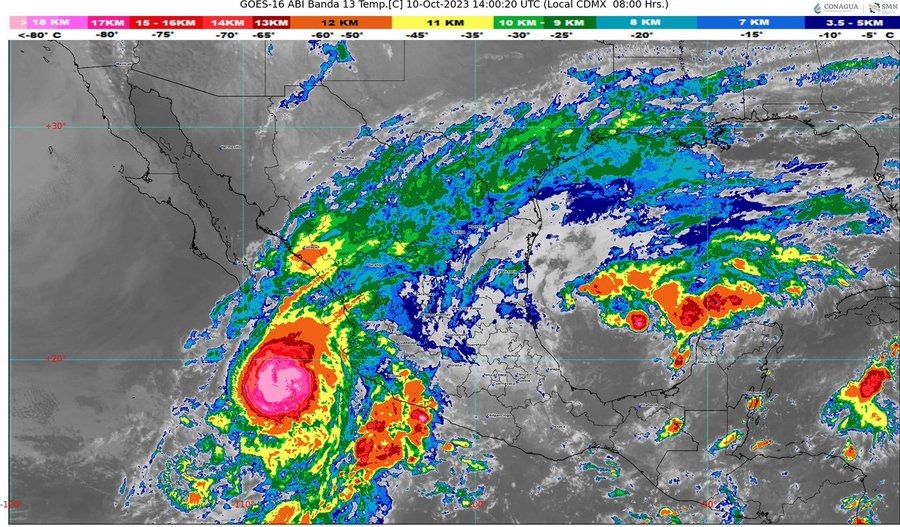 ‘Lidia’ ya es huracán categoría dos, tocara tierra en Jalisco