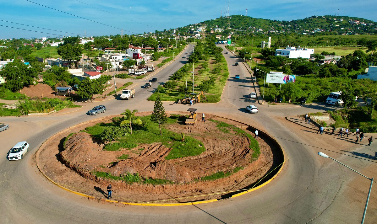 Para una mejor circulación, reducen en Mazatlán la glorieta de la avenida de Las Torres