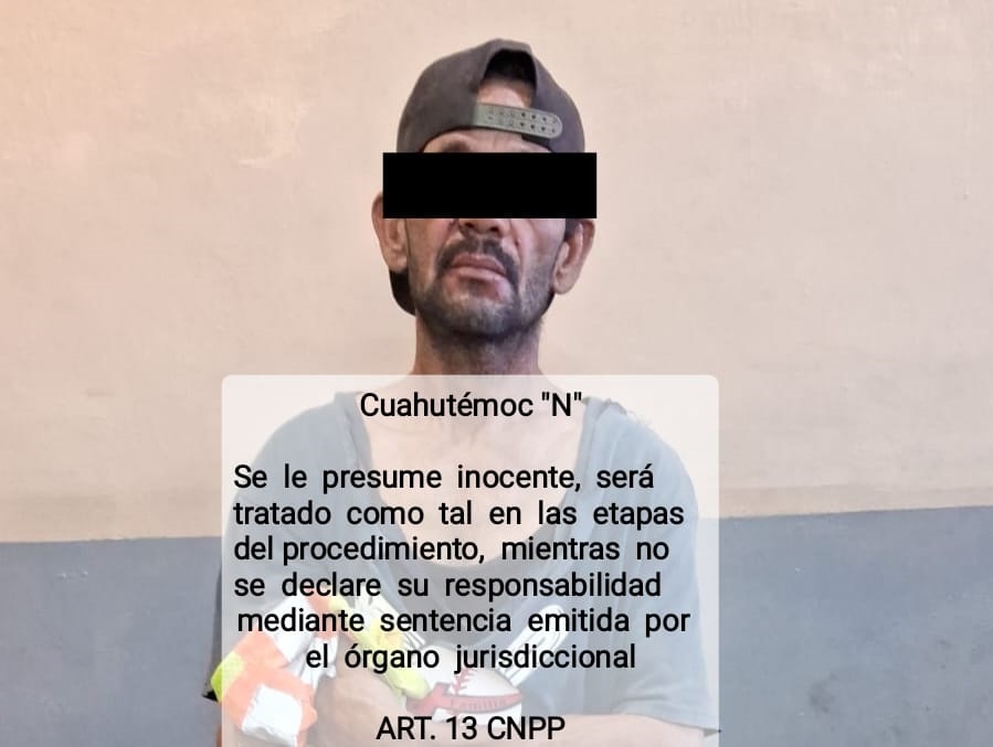 Por presunto abuso sexual, detienen a Cuauhtémoc “N” en Villa Florida, en Mazatlán