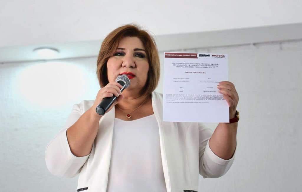 María Inés Pérez Corral hace oficial su aspiración por ser candidata a diputada federal por el distrito 7 de Culiacán