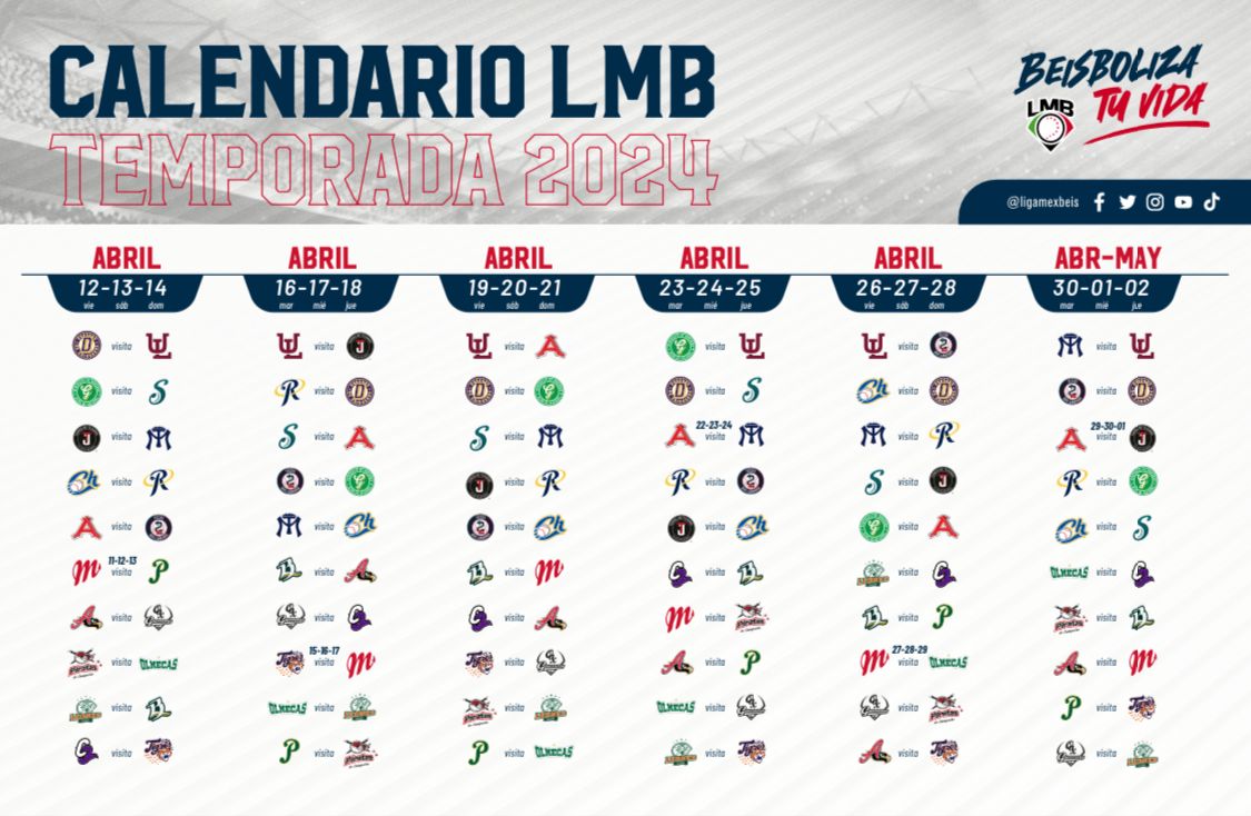 La Liga Mexicana de Beisbol presenta su calendario para la temporada 2024