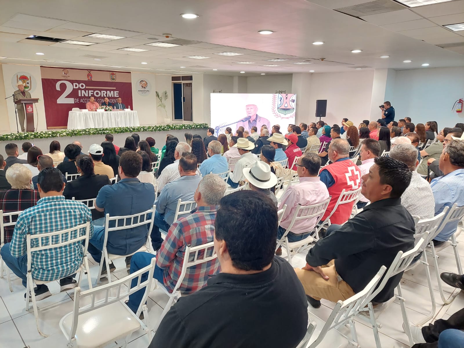 Rinde alcalde Miguel Ángel Angulo Acosta su Segundo Informe de Labores; destaca la inversión de 137 mdp en Angostura