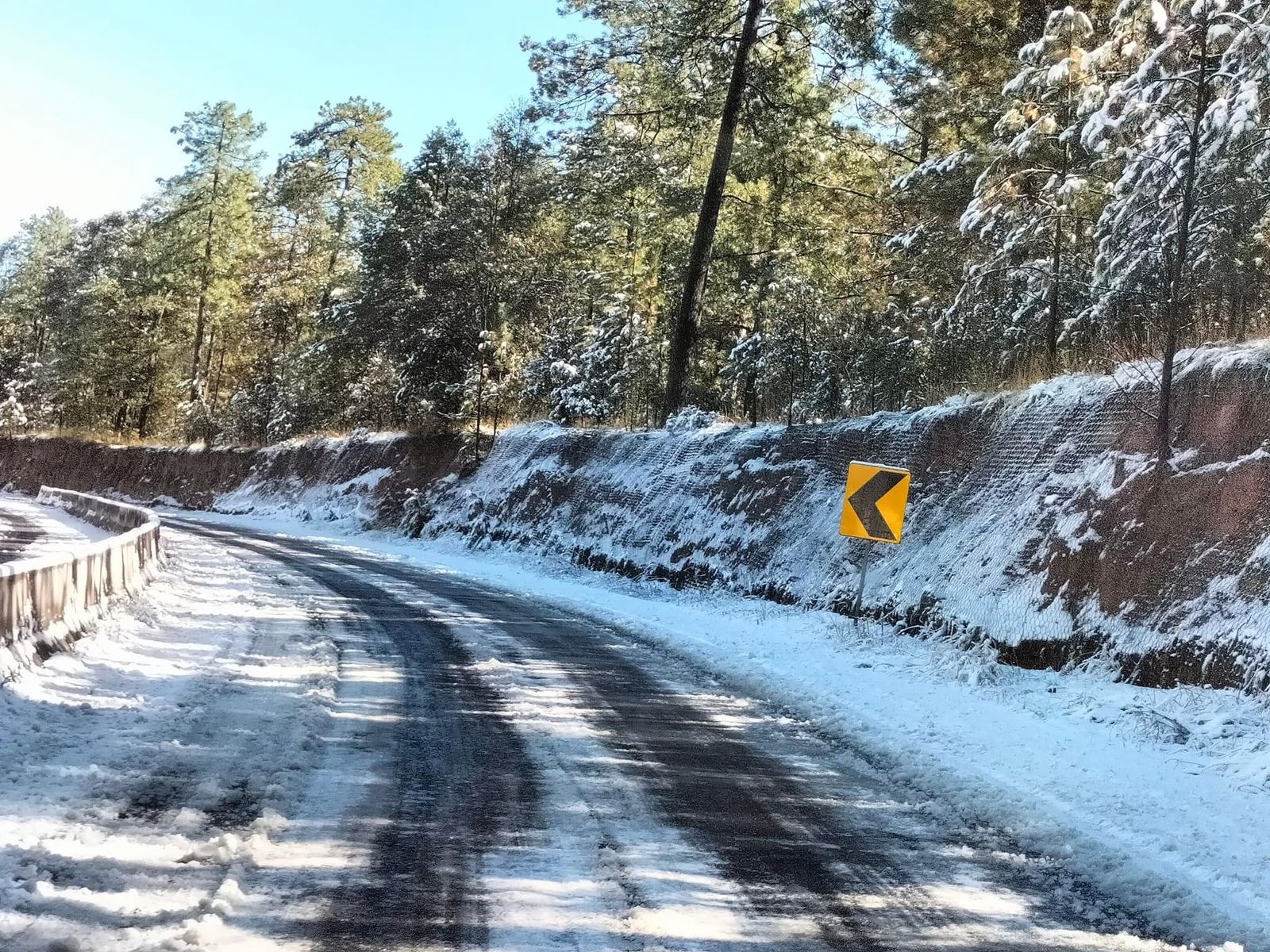 ¡Hermosos paisaje! Así la carretera Mazatlán-Durango tras derretirse el hielo y la nieve